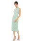 ფოტო #1 პროდუქტის Women's Striped Floral Embellished Sleeveless Midi Dress