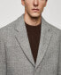 ფოტო #7 პროდუქტის Men's Herringbone Pattern Wool Coat