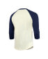 Men's Threads Cream, Navy Houston Astros 2022 American League Champions Yearbook Tri-Blend 3/4 Raglan Sleeve T-shirt