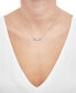 ფოტო #2 პროდუქტის Diamond Accent Football Mom Pendant Necklace in Sterling Silver or 14k Gold-Plated Sterling Silver, 16" + 2" extender