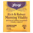 Yogi Tea, Rich & Robust Morning Vitaility, 16 чайных пакетиков, 36 г (1,27 унции)