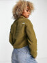 Фото #2 товара The North Face cropped 1/4 zip sherpa fleece in khaki Exclusive at ASOS