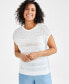 Фото #1 товара Women's Fine-Gauge Mixed-Stitch Dolman-Sleeve Sweater, Created for Macy's