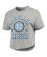 ფოტო #2 პროდუქტის Women's Gray North Carolina Tar Heels Bishop Tri-Blend Knobi Crop T-shirt