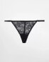 Hunkemoller Zella 3 pack mini string thongs in black