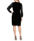 Фото #2 товара Women's Sequined-Sleeve Velvet Dress