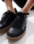 ASOS DESIGN Deuce retro trainer in black