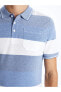 LCW Polo Yaka Kısa Kollu Renk Bloklu Pike Erkek Tişört