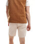 Фото #2 товара Brave Soul – Seersucker-Shorts in Steinbeige mit elastischem Bund