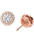 Women's Sterling Silver Pavé Studs