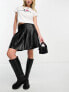 Фото #1 товара Vero Moda leather look quilted mini skirt in black