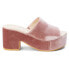 Фото #1 товара BEACH by Matisse Terry Velvet Platform Clog Womens Pink Dress Sandals TERRY-644