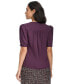 ფოტო #2 პროდუქტის Women's Short Sleeve Button-Front Blouse