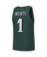 Фото #4 товара Men's Threads Jalen Hurts Midnight Green Philadelphia Eagles Player Name and Number Tri-Blend Tank Top