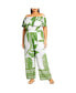 Plus Size Peta Border Jumpsuit Opulent oasis, 12 - фото #1