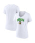 Фото #1 товара Women's White Oregon Ducks Evergreen Campus V-Neck T-shirt