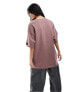 Nike mini swoosh boyfriend t-shirt in smokey mauve