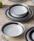 Crestwood Cobalt Platinum Set of 4 Soup Bowls, Service For 4