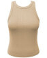 ფოტო #1 პროდუქტის Women's Crewneck Rib-Knit Sleeveless Tank Top, Created for Macy's