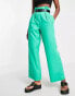 Фото #1 товара Vero Moda high waisted belted trousers in bright green