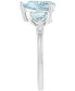 ფოტო #4 პროდუქტის Aquamarine (1-7/8 ct. t.w.) & Diamond (1/20 ct. t.w.) Ring in 14k White Gold