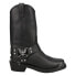 Фото #1 товара Dingo Chopper Square Toe Motorcycle Mens Black Casual Boots DI19053