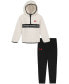 ფოტო #1 პროდუქტის Little Boys Indispensable Sherpa Hoodie and Joggers Set