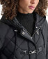 ფოტო #4 პროდუქტის Women's Hooded Toggle Quilted Coat