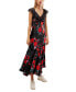 ფოტო #3 პროდუქტის Women's Warm Hearts Lace-Trimmed Midi Dress