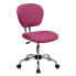Mid-Back Pink Mesh Swivel Task Chair With Chrome Base