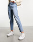 New Look waist enhance mom jeans in light blue