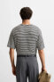 STRIPED COTTON - LINEN T-SHIRT