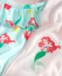 ფოტო #3 პროდუქტის Baby The Little Mermaid 2-Pc. Printed One-Piece Swimsuit & Hooded Swim Cover-Up Set