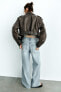 Фото #15 товара Куртка из экокожи ZARA - Модель Faux leather jacket