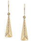 ფოტო #3 პროდუქტის Polished Long Triangle Drop Earrings in 10k Yellow Gold