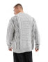 Фото #4 товара Brave Soul cable knit cardigan in light grey