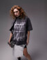 Фото #1 товара Topshop graphic Paris oversized tee in washed black