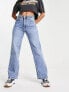 Фото #1 товара Only Juicy high waisted wide leg jeans in mid blue