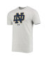 Фото #3 товара Men's Heathered Gray Notre Dame Fighting Irish School Logo Performance Cotton T-shirt
