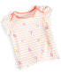 ფოტო #1 პროდუქტის Baby Girls Snail-Print Striped T-Shirt, Created for Macy's