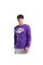 Фото #2 товара Nba Los Angeles Lakers City Edition Erkek Uzun Kollu Mor T-shirt DV6040-504