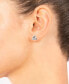 ფოტო #2 პროდუქტის Cubic Zirconia Love Knot Stud Earrings (1/5 ct. t.w.) in Fine Silver Plated Brass
