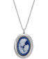Фото #1 товара Macy's mother & Infant Cameo Locket 18" Pendant Necklace in Sterling Silver