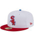 Фото #4 товара Men's White, Red Chicago White Sox Undervisor 59FIFTY Fitted Hat