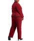 Фото #2 товара Классический костюм Le Suit в мелкую клетку с двубортным пиджаком и брюками прямого кроя