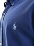 Фото #3 товара Polo Ralph Lauren icon logo button down pique shirt in navy