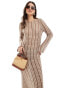 Vero Moda crochet beach maxi dress in neutral