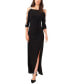 Фото #1 товара Women's Jersey Cutout-Sleeve Square-Neck Gown