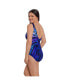 Фото #2 товара Women's Panel Scoopback Highneck One-Piece Swimsuit