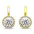 Фото #2 товара Charming gold-plated earrings with clear zircons EA746Y